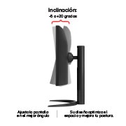 LG Monitor curvo UltraWide QHD de 34" con USB Type-C™, 34WR55QK-B